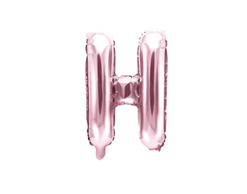 Balon foliowy 14" pudrowy róż Litera H