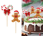 Dekoracja Bufetu - Topper "Piernik + Cukrowa Laska" 12 sztuk