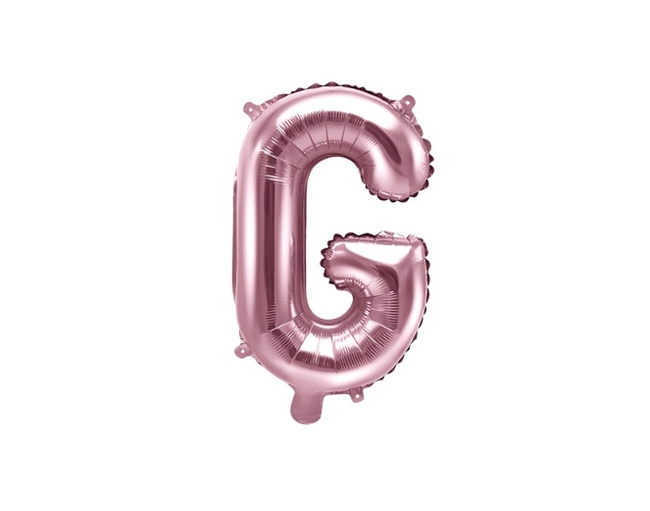 Balon foliowy 14" pudrowy róż Litera G