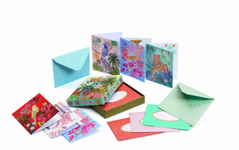 Papeteria ozdobna w pudełku "Tropiki": karnety i koperty 10 sztuk