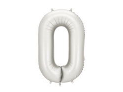 Balon foliowy 34" mat srebrny numer 0