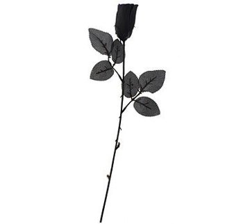 Sztuczna Róża - czarna