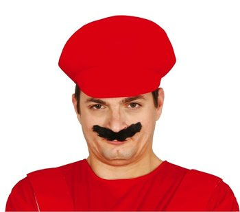 Czapka "Maszynista Mario" czerwona z daszkiem