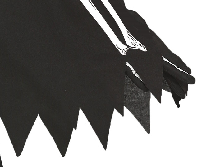 Ponczo z kapturem "Szkielet"