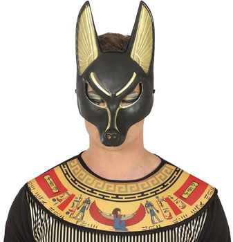 Maska egipska "Anubis" czarno - złota