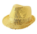Kapelusz w cekiny - Złoty