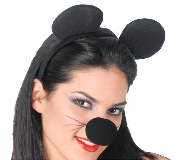 Opaska "Myszka" czarne uszy