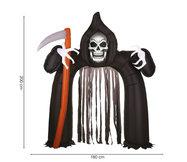 Halloweenowa dekoracja ogrodu łuk ŹNIWIARZ