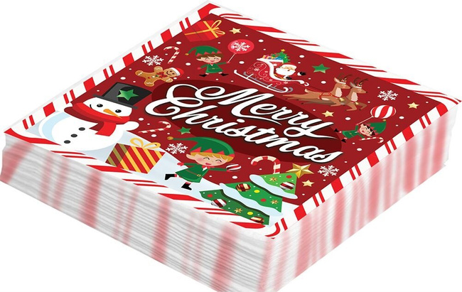 Świąteczne - Serwetki Merry Christmas 33cm 20 sztuk