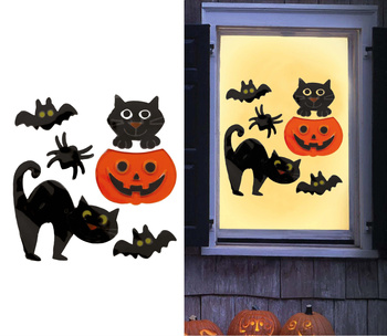 Dekoracja żelowa na szybę KOT