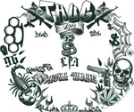 Tatuaż twarzy "THUG"
