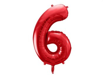 Balon foliowy 34" czerwony numer 6