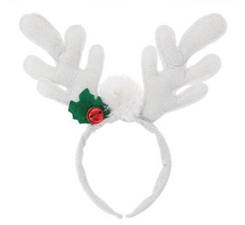 Rogi Renifera na opasce - srebrne