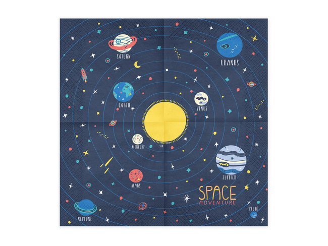 Kosmos Rakieta - Serwetki 33cm 20 sztuk