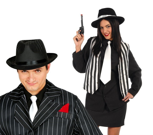 Krawat gangsterski - biały