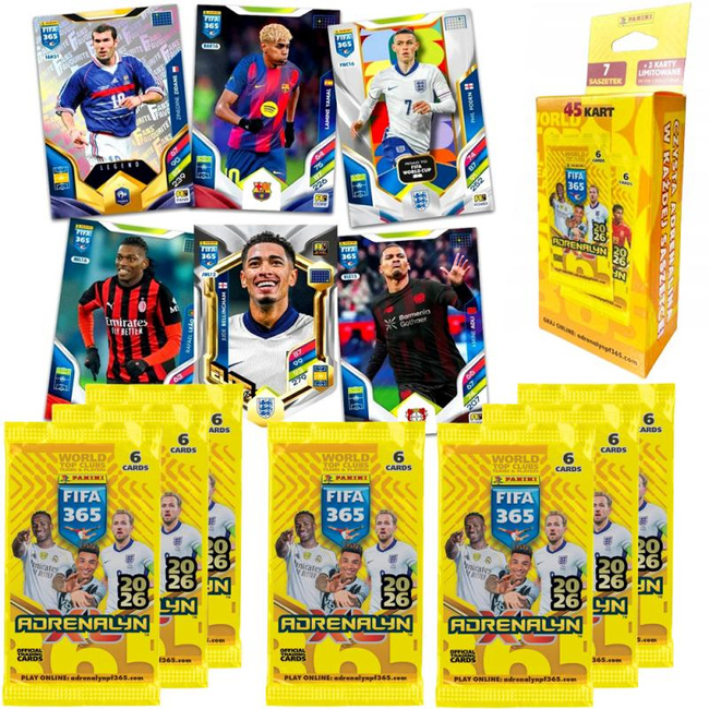 FIFA365 2026 Adrenalyn XL Blister ekskluzywny: 7 saszetek + 3 karty limitowane