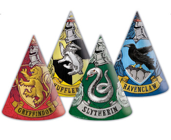 Harry Potter Hogwarts Houses - Czapeczki imprezowe 6 sztuk