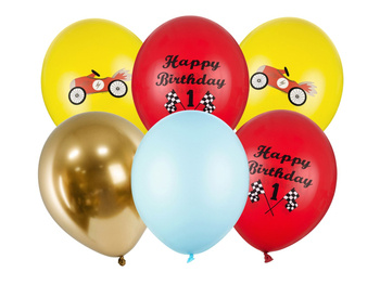Formuła - Balony 14" Happy Birthday 6 sztuk