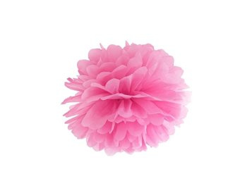 Pompon bibułowy 25cm - różowy