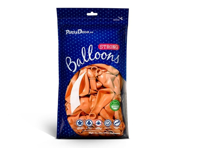 Balony Bel 12" metalik pomarańczowy ORANGE 10 sztuk