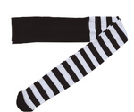 Rajstopy w paski czarno białe