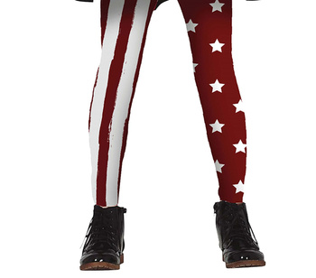 Rajstopy dziecięce biało - czerwone USA 7-12l