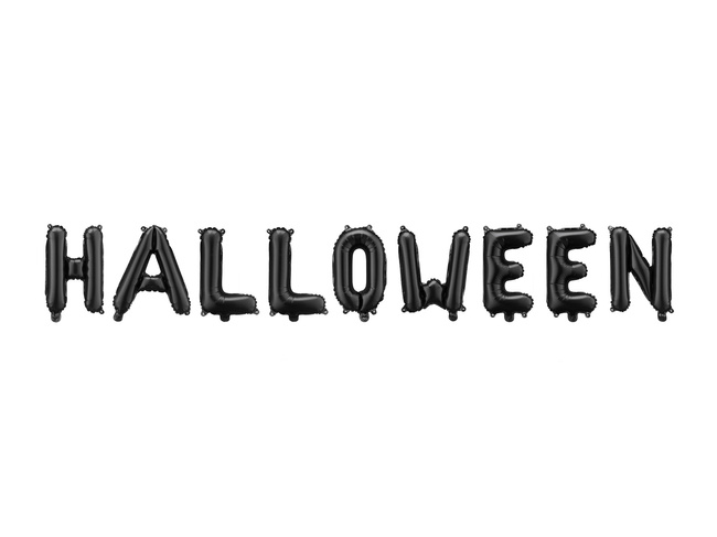 Balony foliowe 16" fraza HALLOWEEN czarne