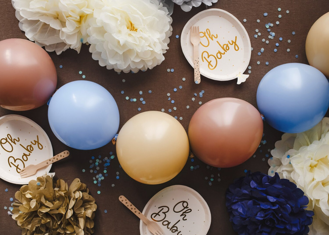 Balony 13" z łącznikiem BOY mix 20 sztuk