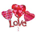 Balon Foliowy 50" LOVE na sercach