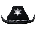 Kapelusz Szeryf Dakota czarny ze srebrną gwiazdą