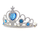 Diadem srebrny z klejnotami niebieskimi