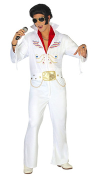 Kostium "Elvis" biały kombinezon