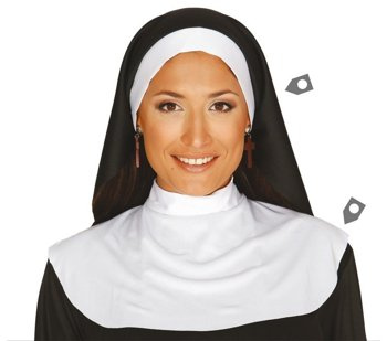 Zestaw zakonnica: Kołnierz + kornet 