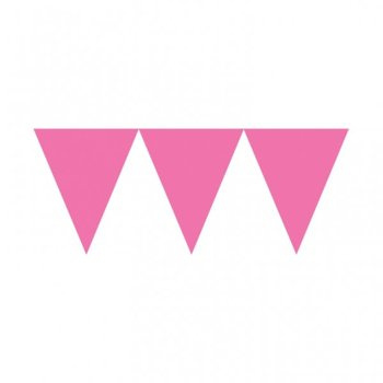 Baner z flagami papierowy 4,5m - różowy