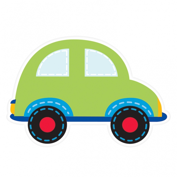 Roczek chłopca Autka - Dekoracje wycinane 12 sztuk