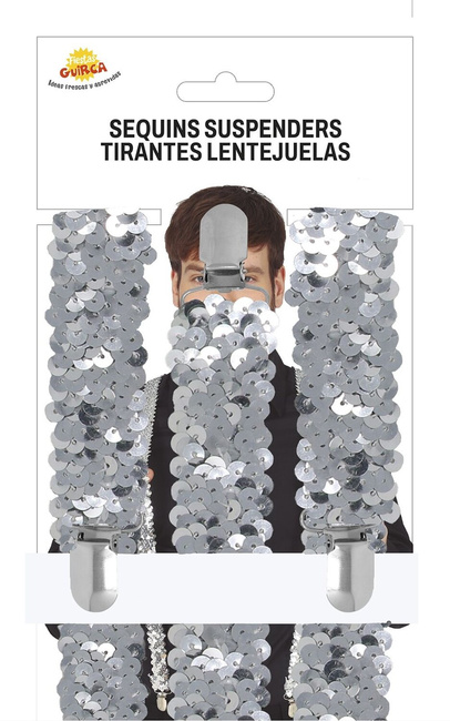 Szelki cekinowe - srebrne