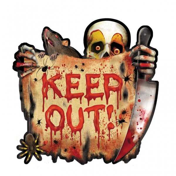 Dekoracja Wycinana "Keep Out" 1 sztuka