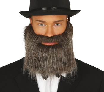 Broda i wąsy "Bujny Zarost" szary brąz