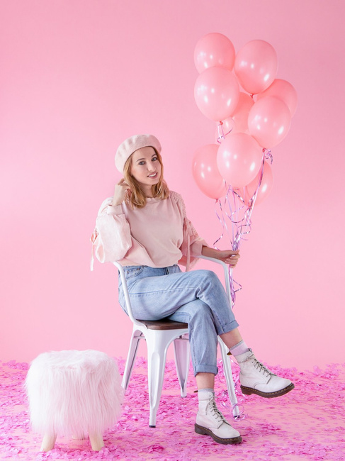 Balony Bel 12" pastelowe róż jasny BABY PINK 10 sztuk