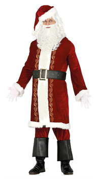 Kostium Mikołaj DELUX bordowy