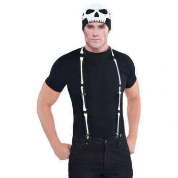 Akcesoria Szkielet - Szelki czarne kości