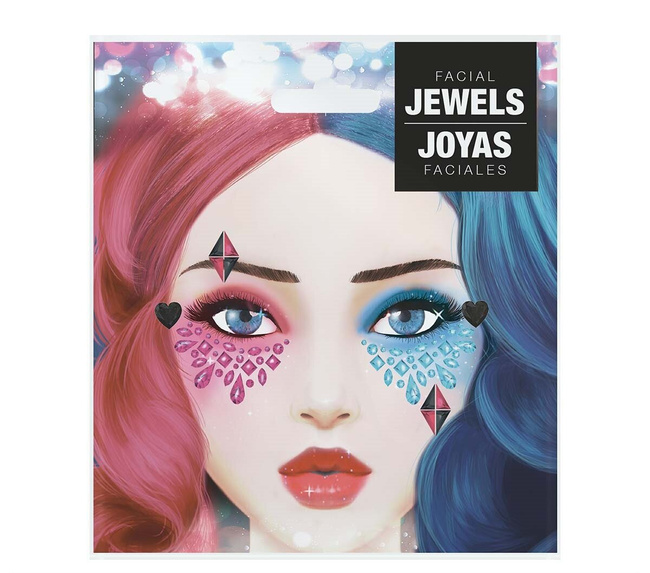 Kryształki do twarzy - naklejki 3D Haley