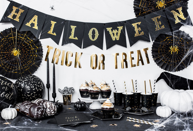 Słomki papierowe "Twister" biało-czarne 10 sztuk