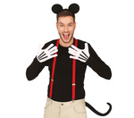 Zestaw Mickey: szelki, rękawiczki, opaska, ogon