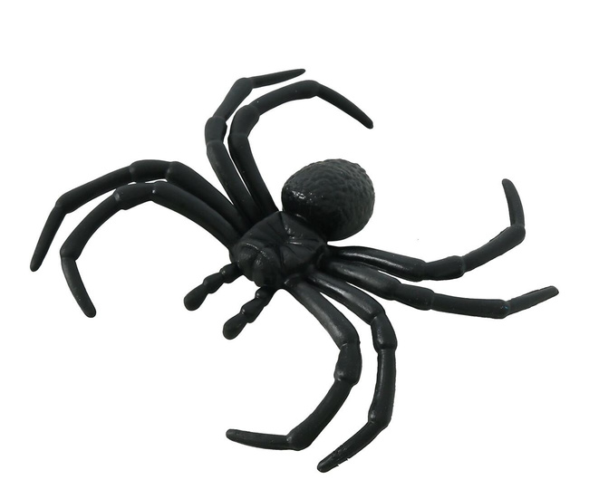 Pająki plastikowe 8cm 4 sztuki