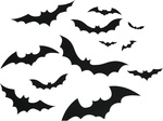 Nietoperze dekoracyjne 8 - 30cm 12 sztuk