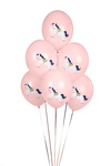 Horses Konie - Balony gumowe 14" róż/kolor 6 sztuk