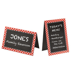 Kratka czerwona - Kredowe tabliczki 10x15cm 8 sztuk