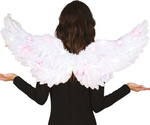 Skrzydła Anioła piórkowe LED - białe