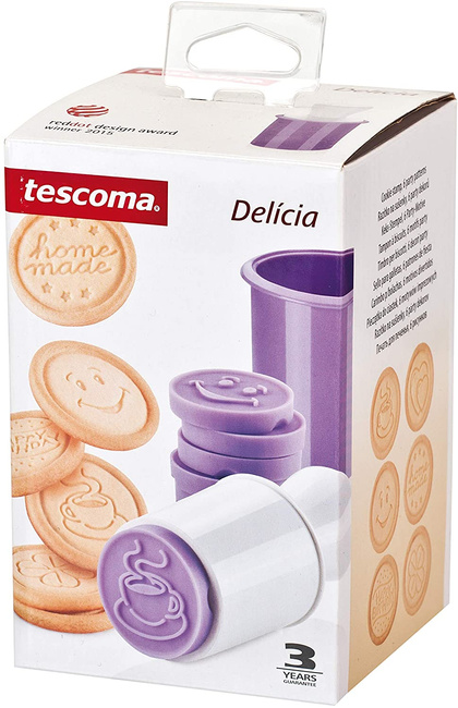 DELICIA - Wykrawacz do ciastek z pieczątkami IMPREZA 6 sztuk